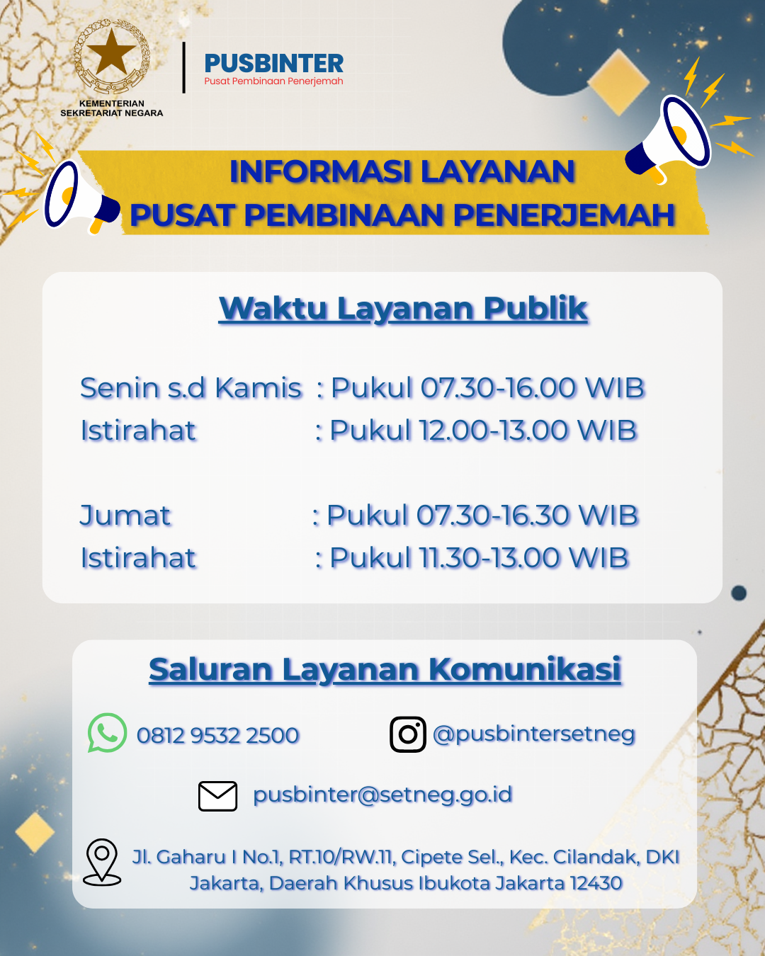 Pusbinter Operational Hours