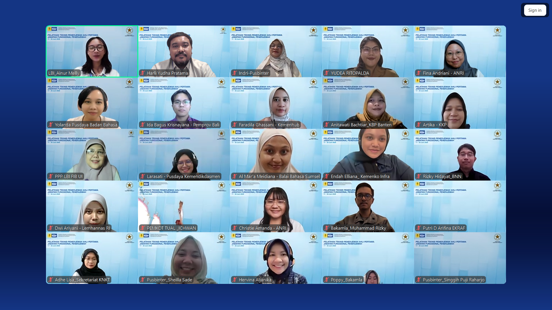 Pusat Pembinaan Penerjemah Resmi Menutup Pelatihan Teknis Penerjemah Ahli Pertama Tahun 2026